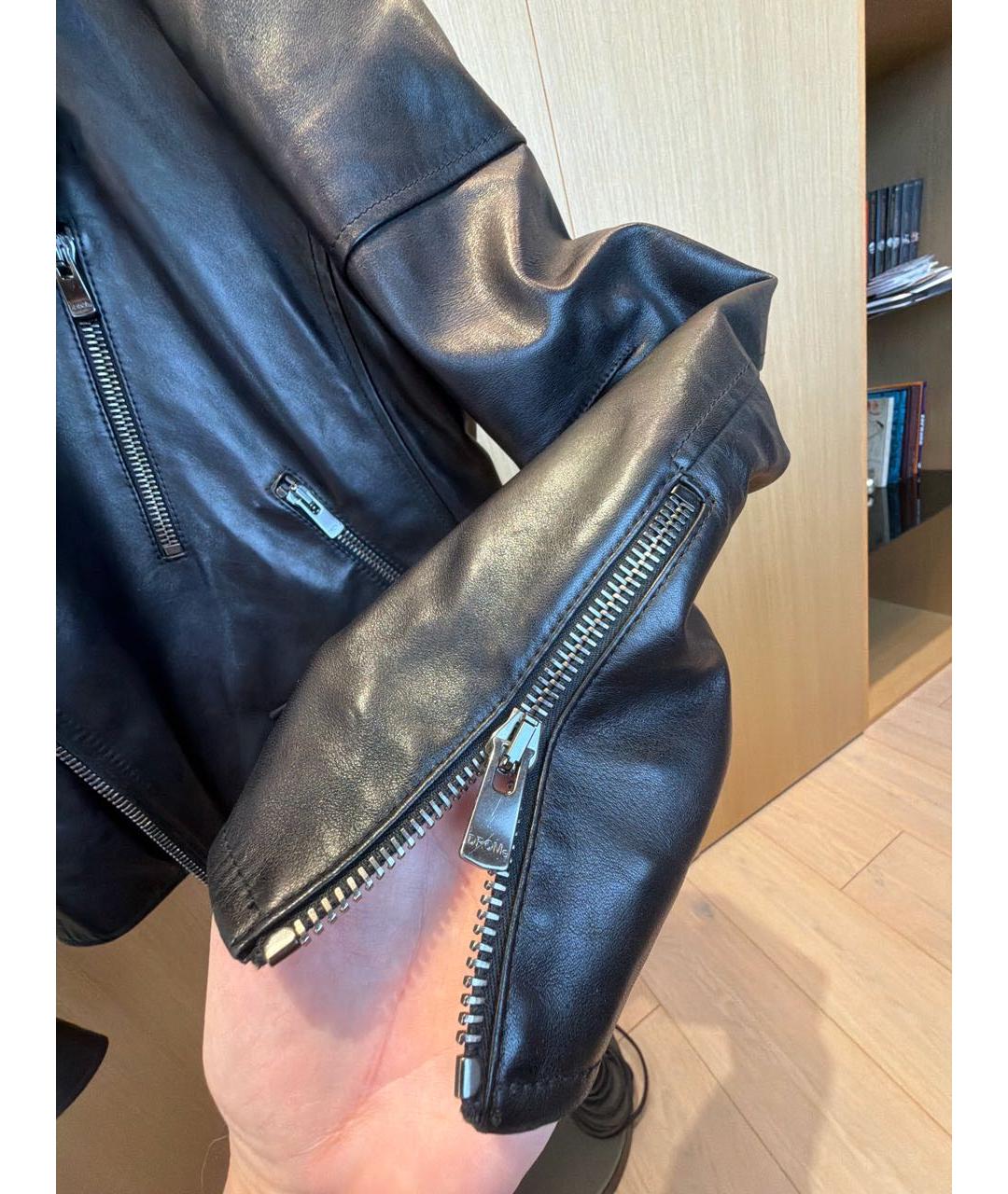 DROME Черная кожаная куртка, фото 6