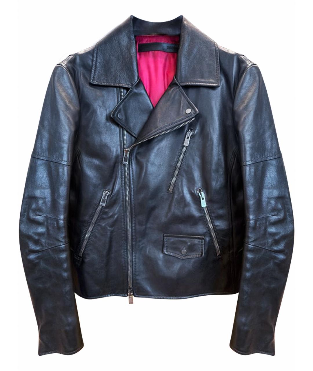 DROME Черная кожаная куртка, фото 1