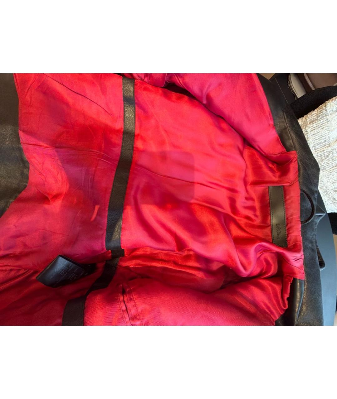 DROME Черная кожаная куртка, фото 8