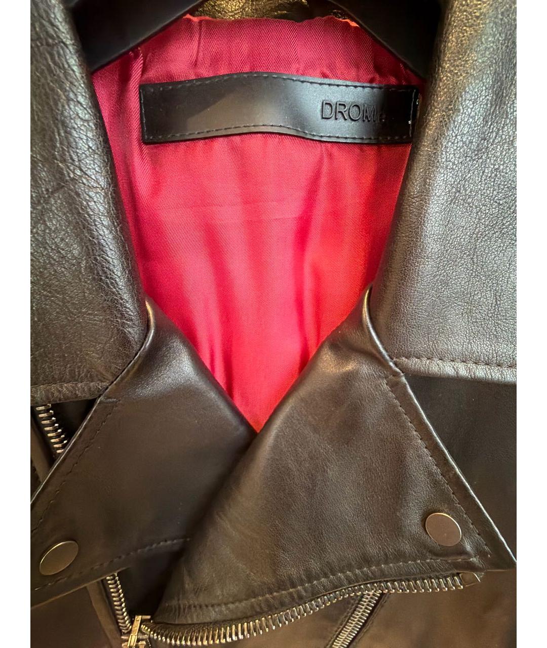 DROME Черная кожаная куртка, фото 3