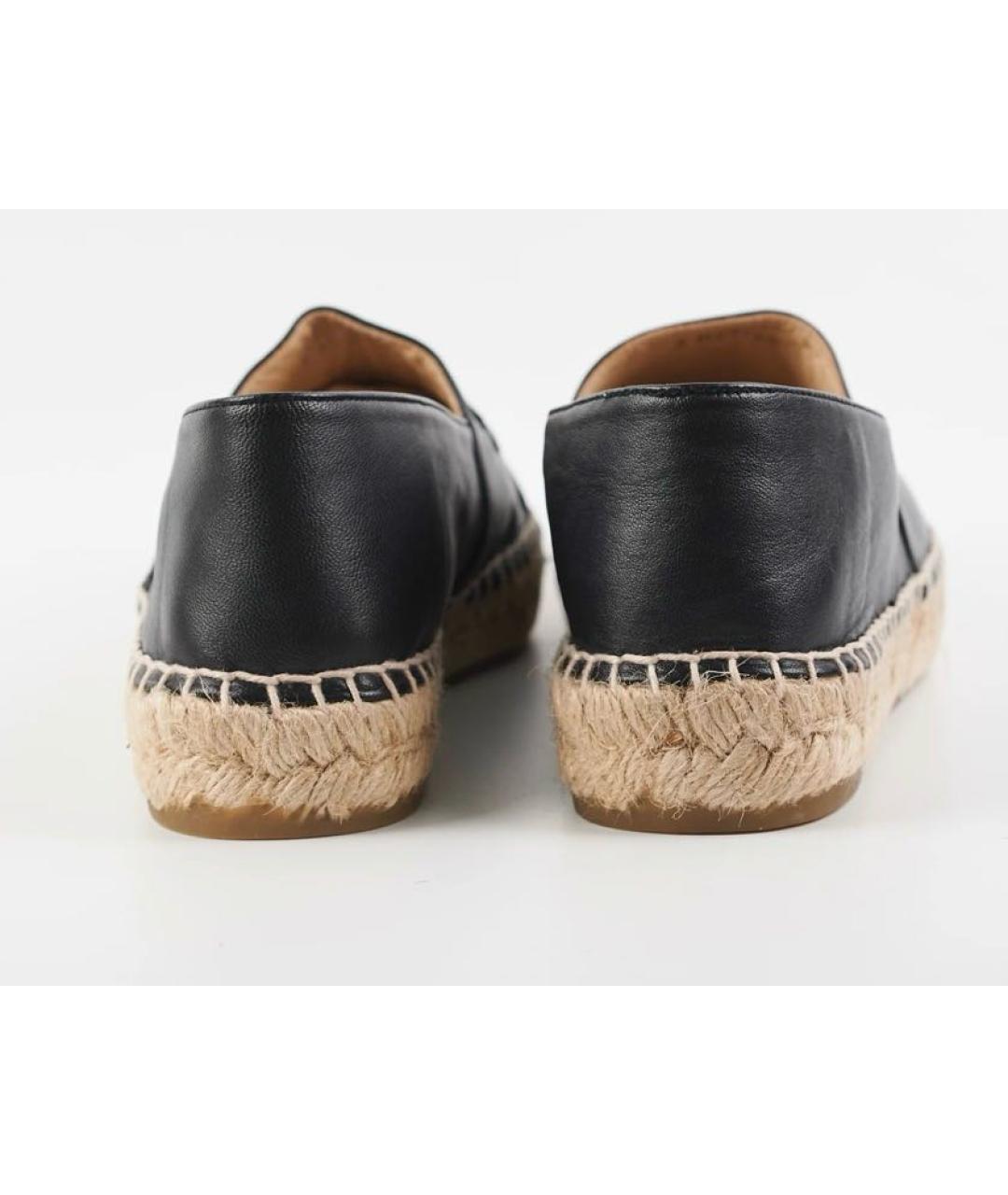 CHANEL Черные кожаные эспадрильи, фото 4