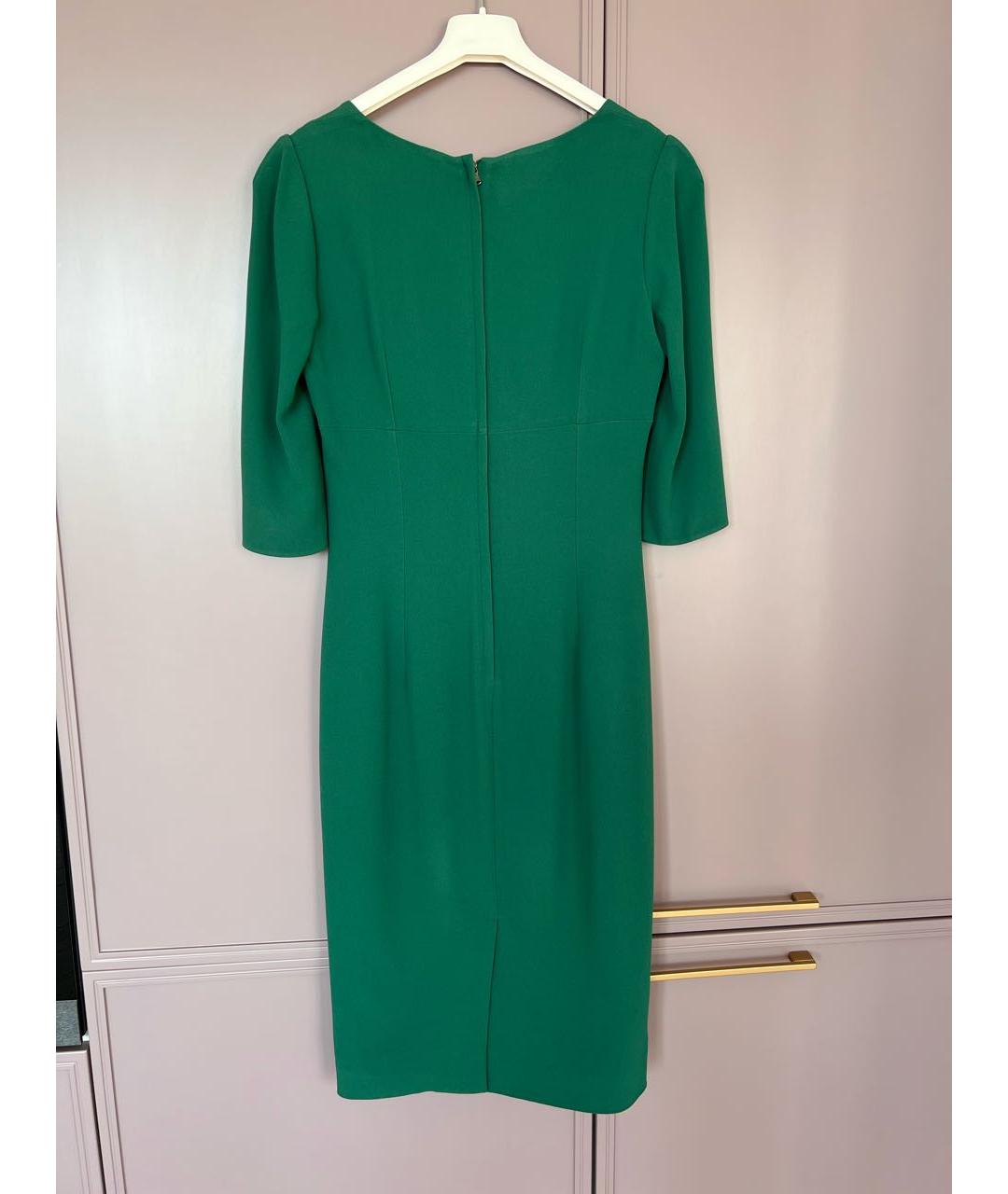 DOLCE&GABBANA Зеленые шелковое повседневное платье, фото 3