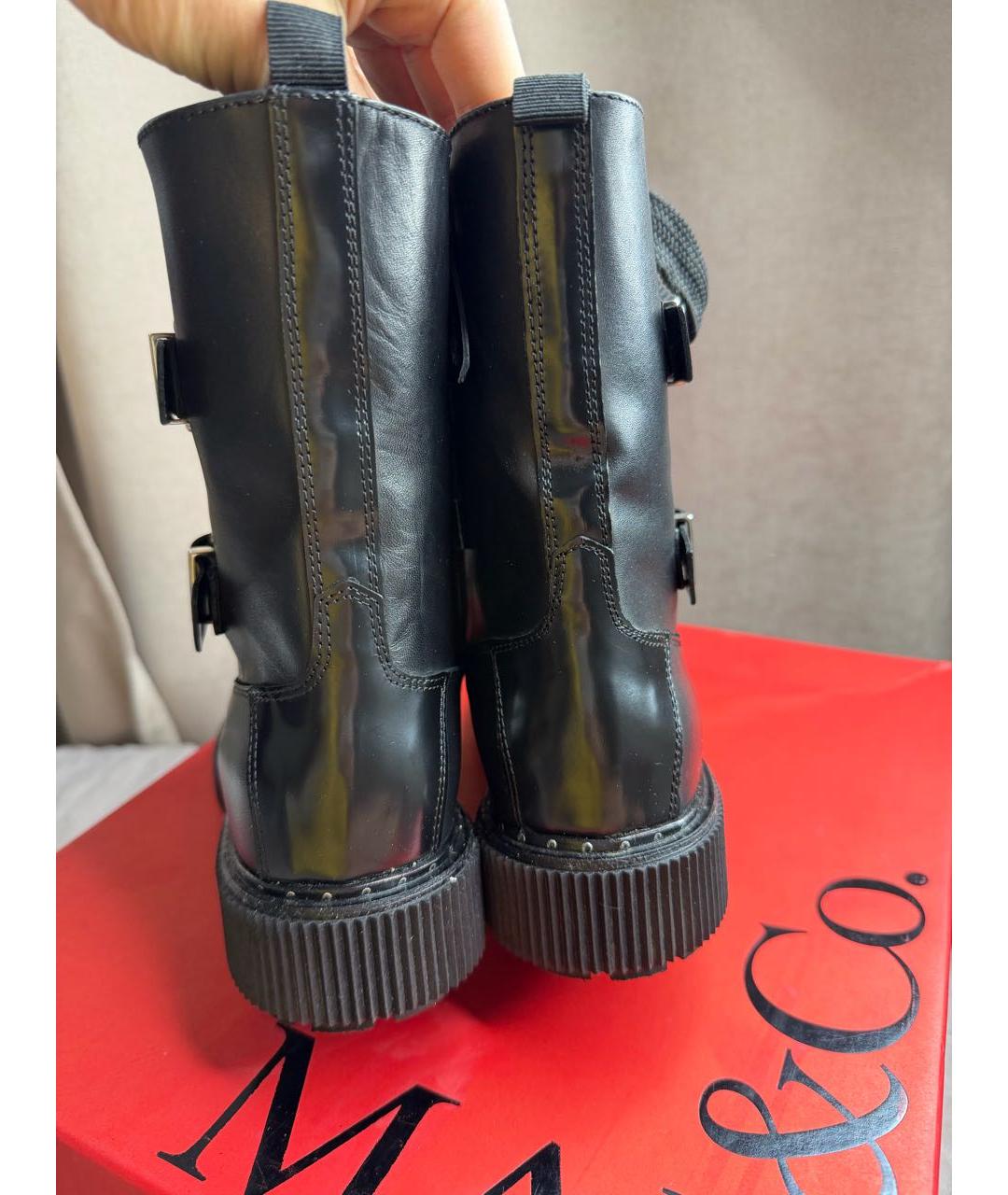 MAX&CO Черные кожаные ботинки, фото 3