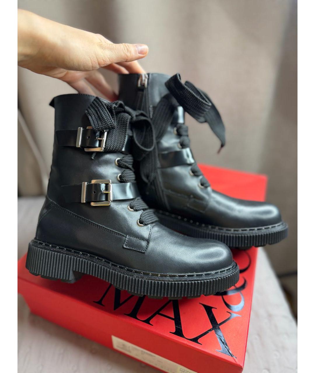 MAX&CO Черные кожаные ботинки, фото 9