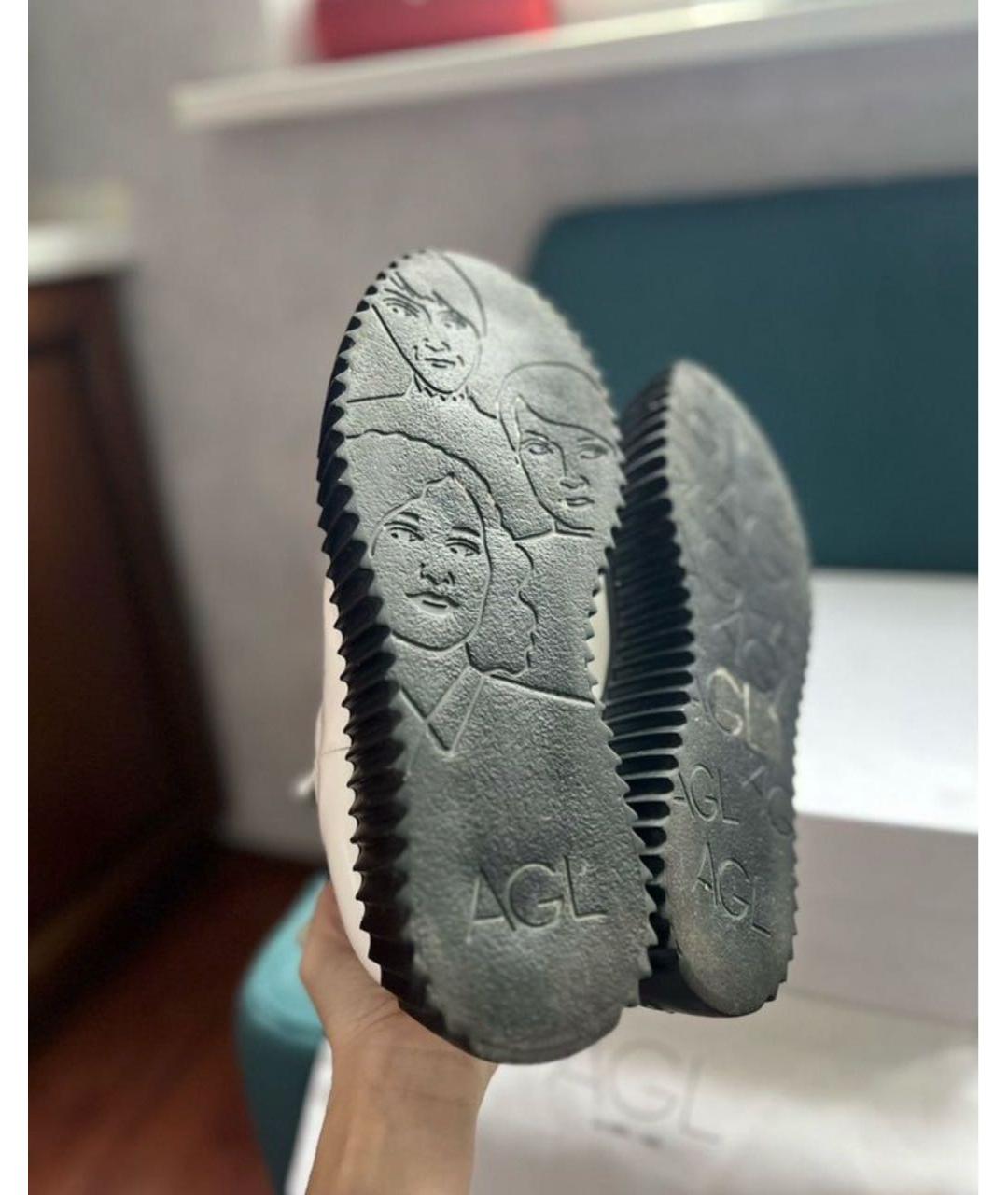 AGL Белые полусапоги из лакированной кожи, фото 7