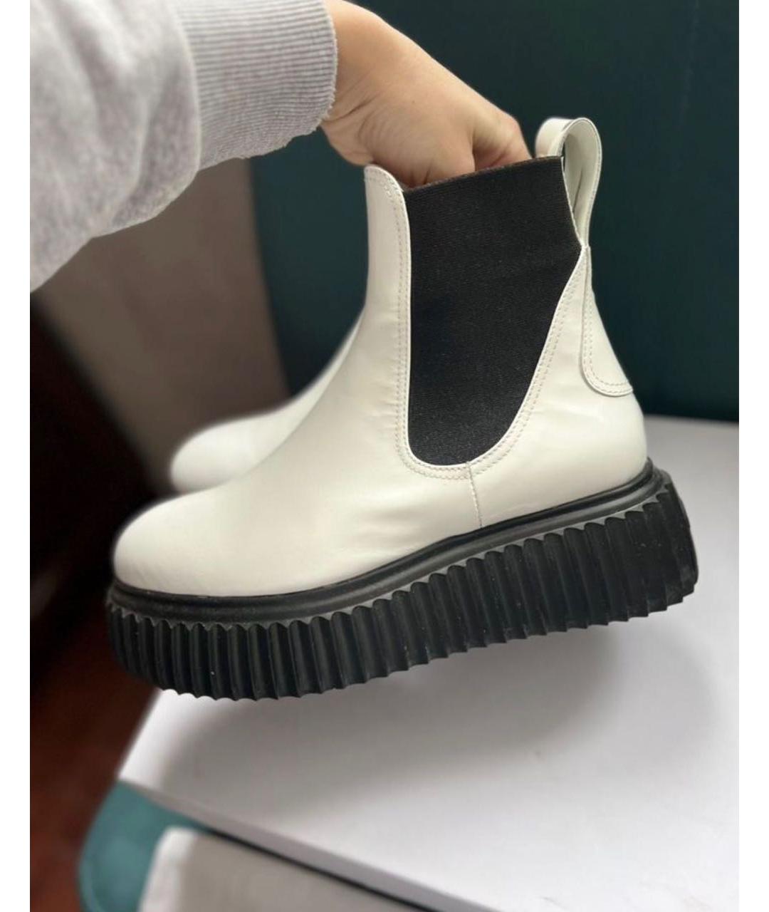 AGL Белые полусапоги из лакированной кожи, фото 8