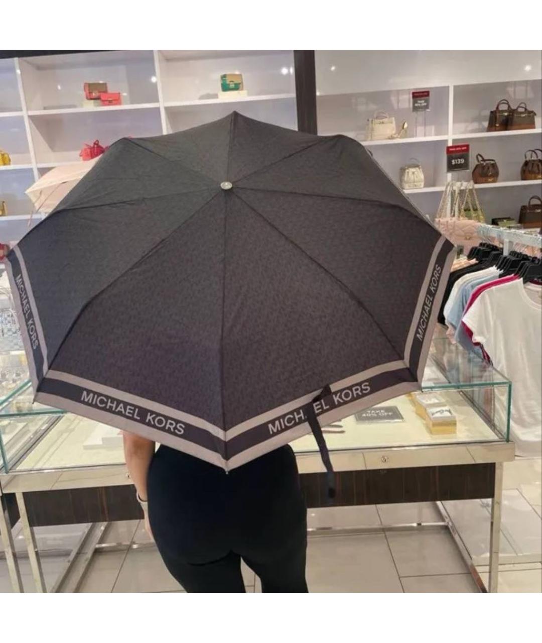 MICHAEL KORS Черный зонт, фото 2
