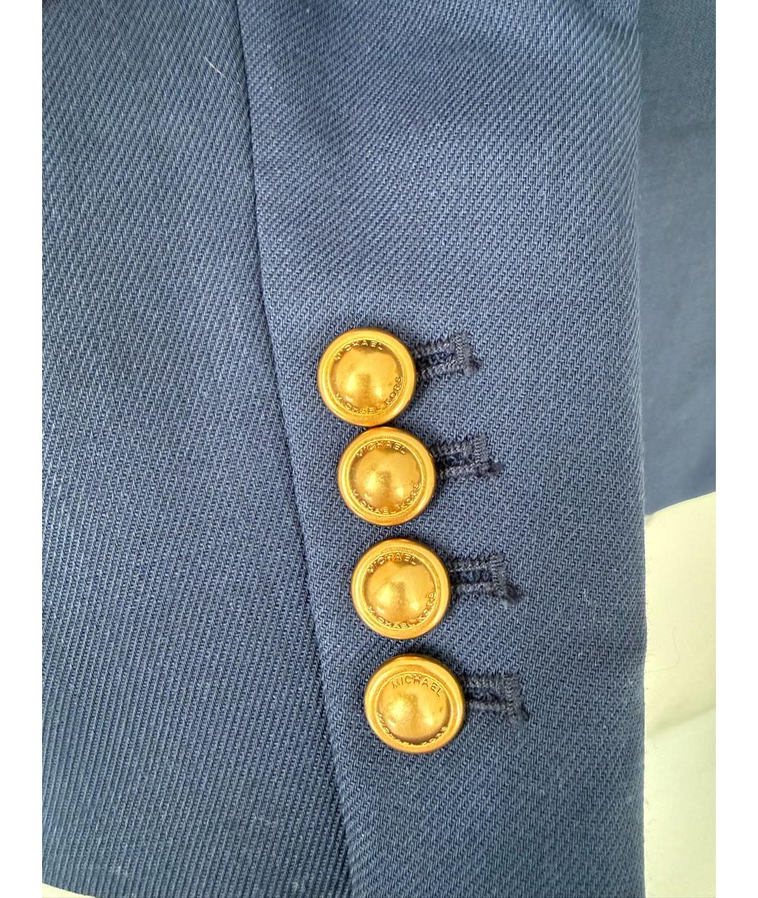 MICHAEL MICHAEL KORS Темно-синий шерстяной жакет/пиджак, фото 7