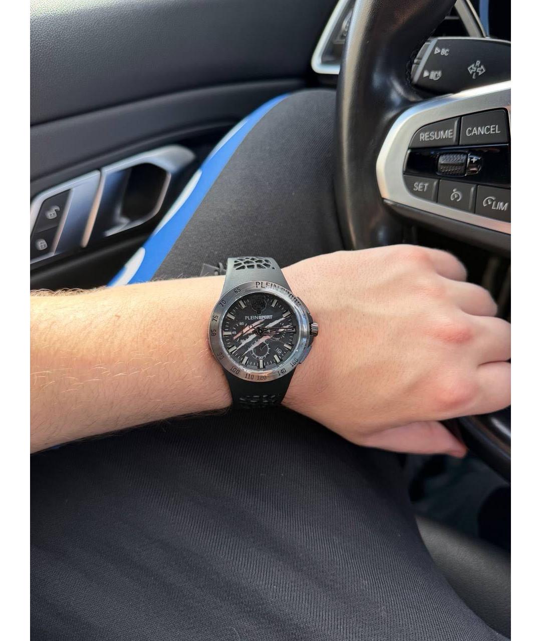 PLEIN SPORT Черные стальные часы, фото 5