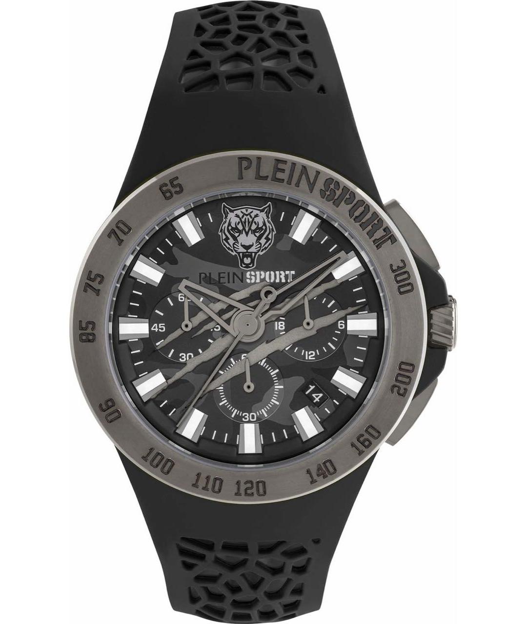 PLEIN SPORT Черные стальные часы, фото 1