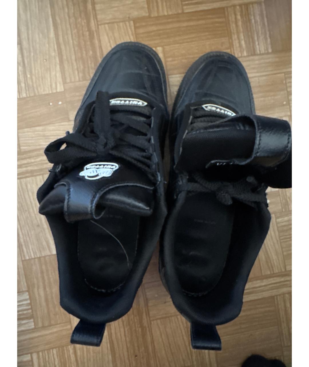 LOUIS VUITTON Черные кожаные низкие кроссовки / кеды, фото 4