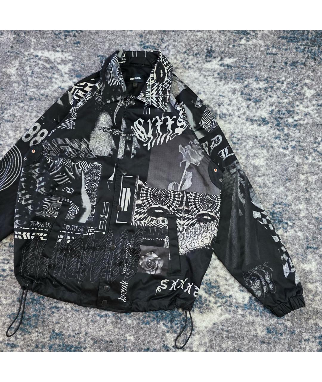 DIESEL Черная полиэстеровая куртка, фото 2