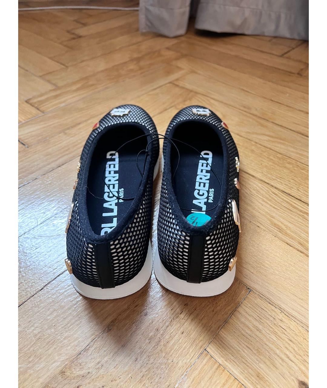 KARL LAGERFELD Черные текстильные балетки, фото 4