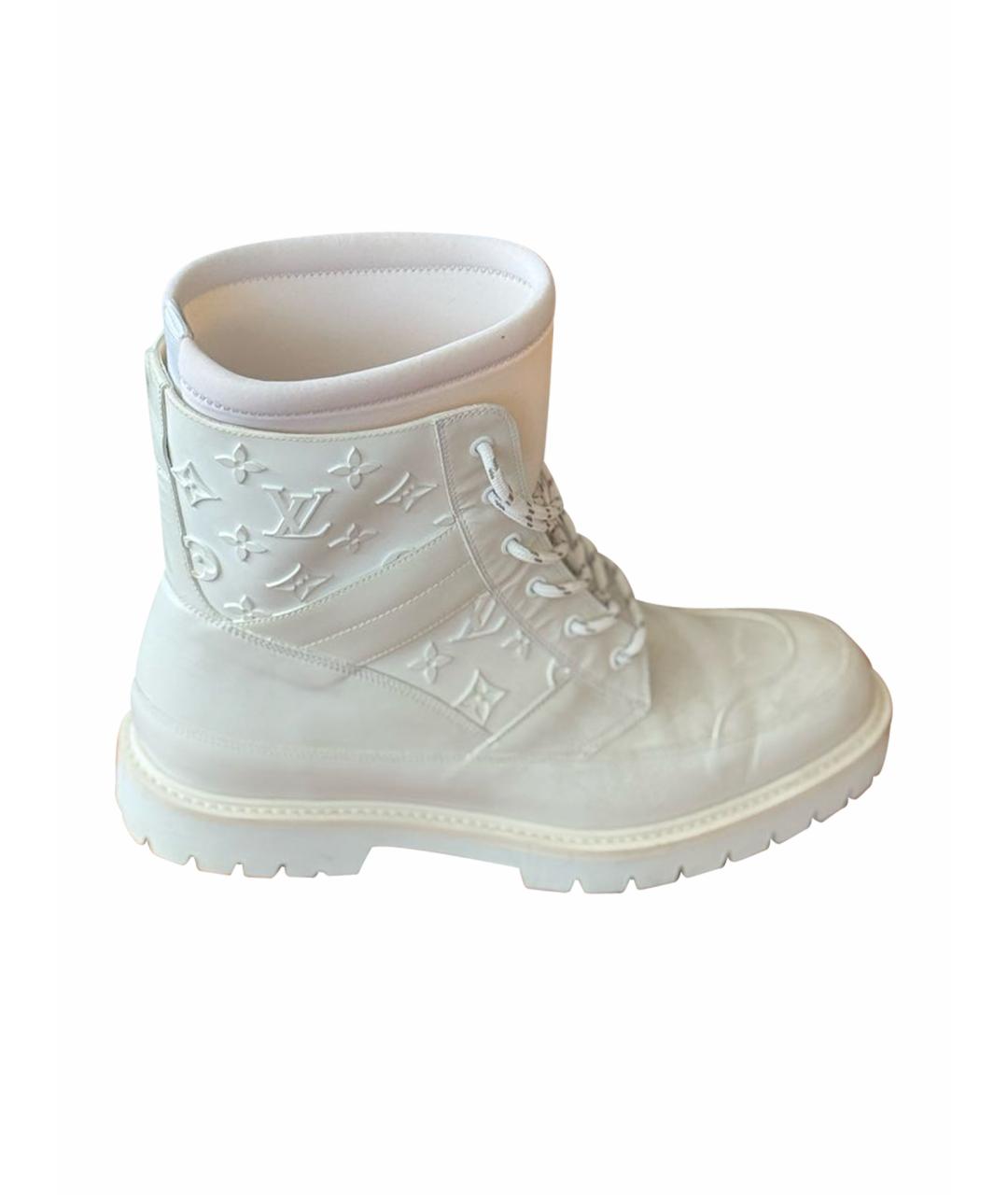 LOUIS VUITTON Бежевые резиновые ботинки, фото 1