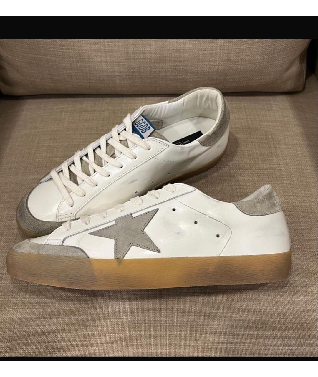 GOLDEN GOOSE DELUXE BRAND Белые кожаные кеды, фото 2