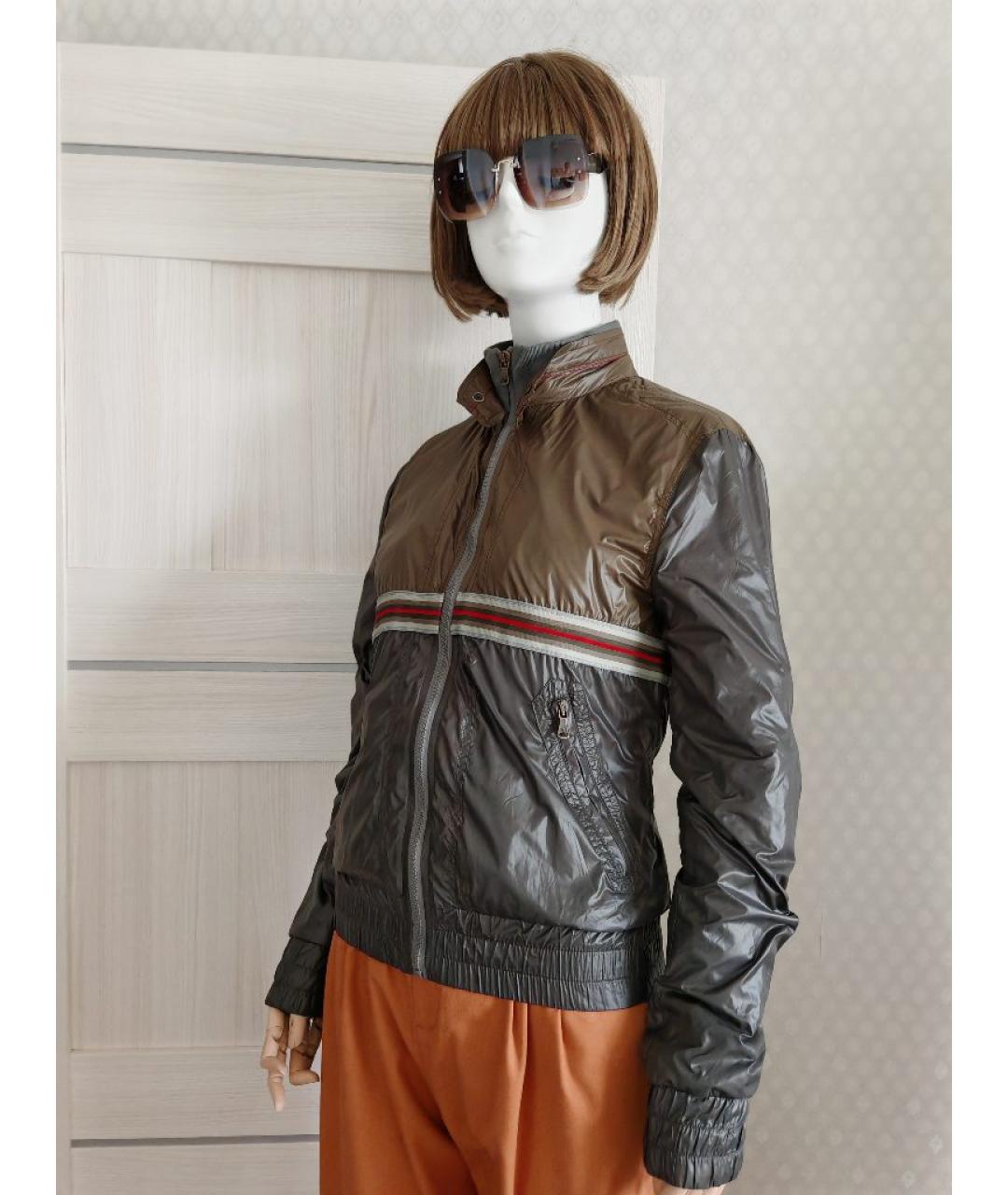 DOLCE&GABBANA Хаки полиамидовая куртка, фото 5