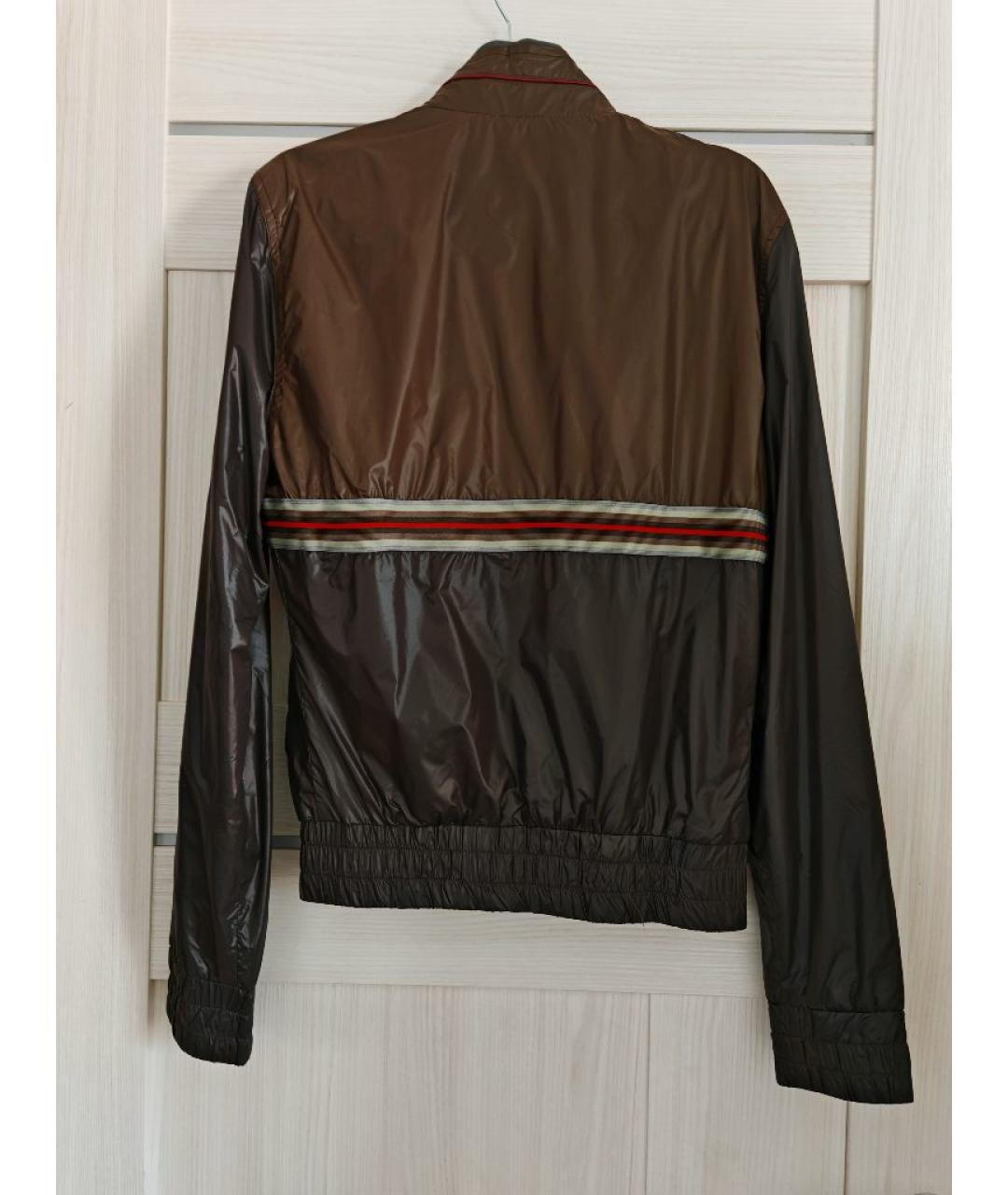 DOLCE&GABBANA Хаки полиамидовая куртка, фото 2