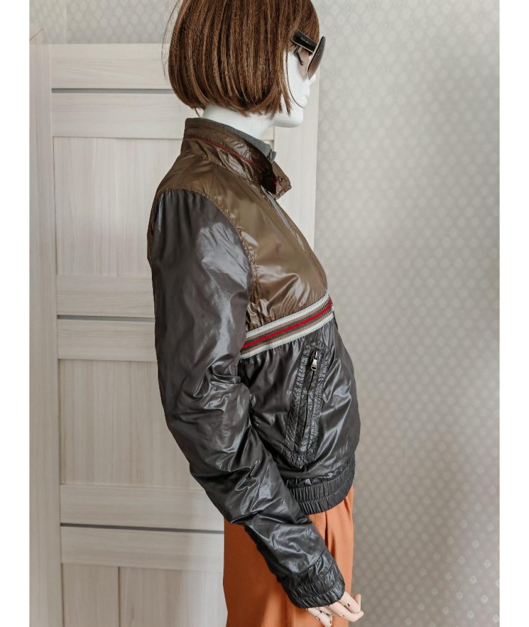 DOLCE&GABBANA Хаки полиамидовая куртка, фото 6