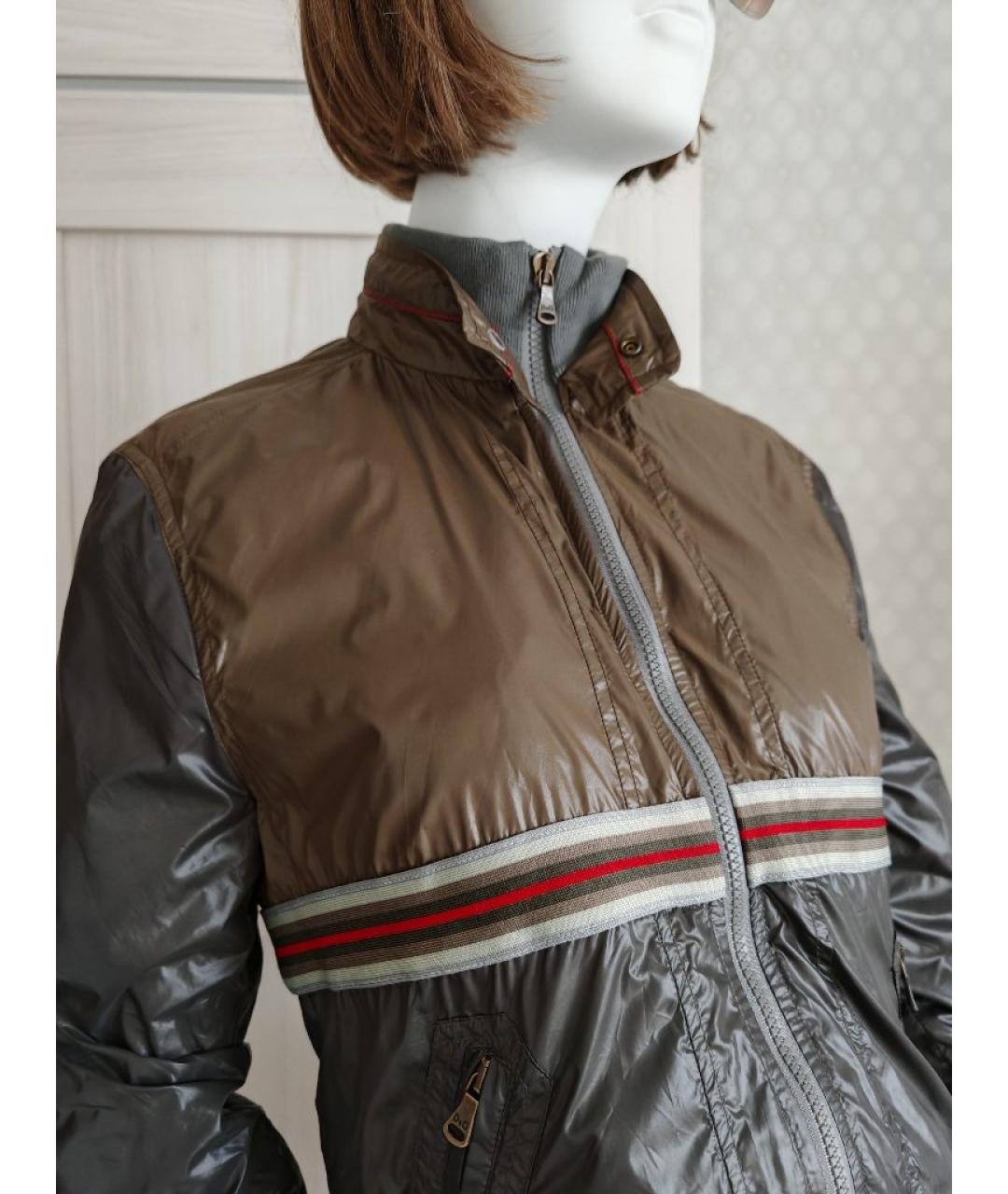 DOLCE&GABBANA Хаки полиамидовая куртка, фото 7