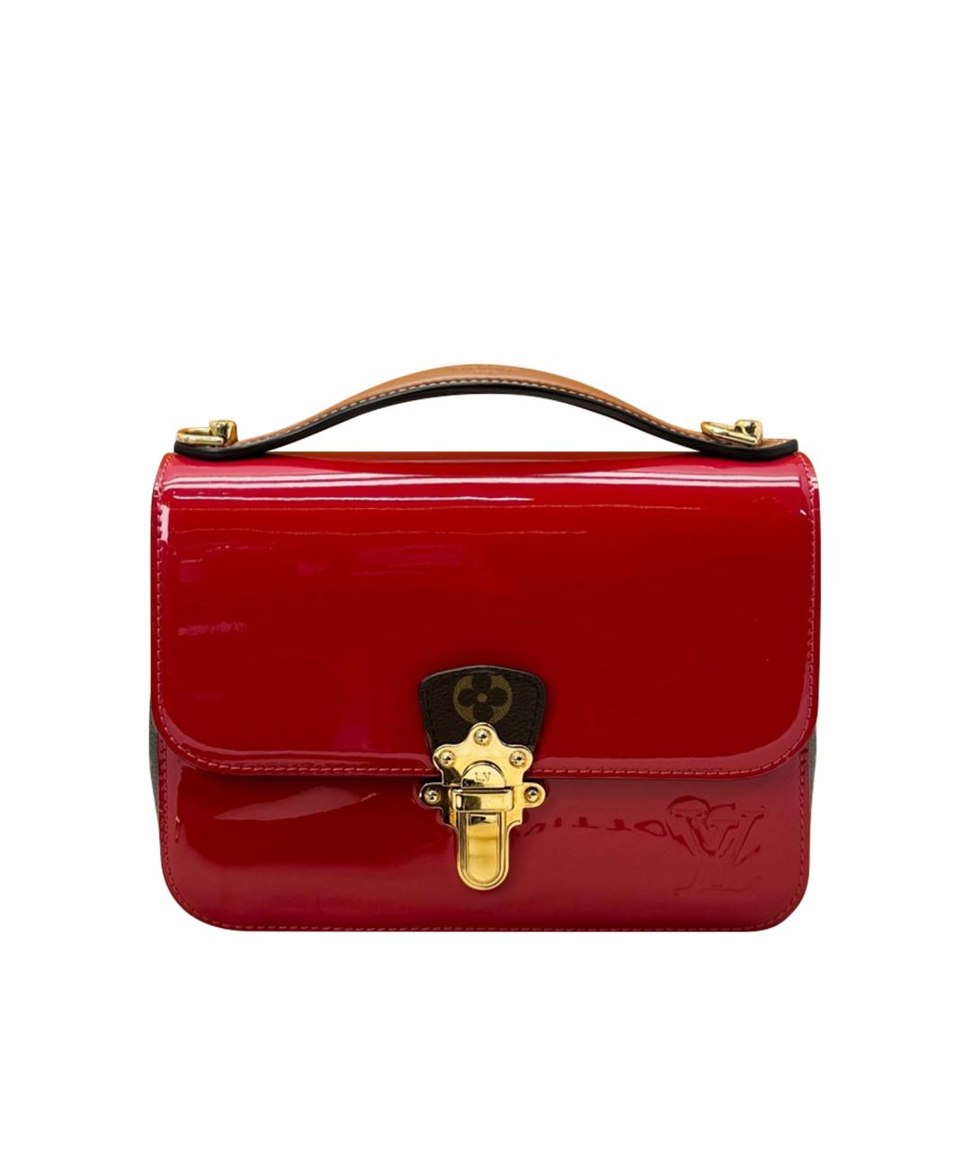 LOUIS VUITTON Красная сумка через плечо из лакированной кожи, фото 1