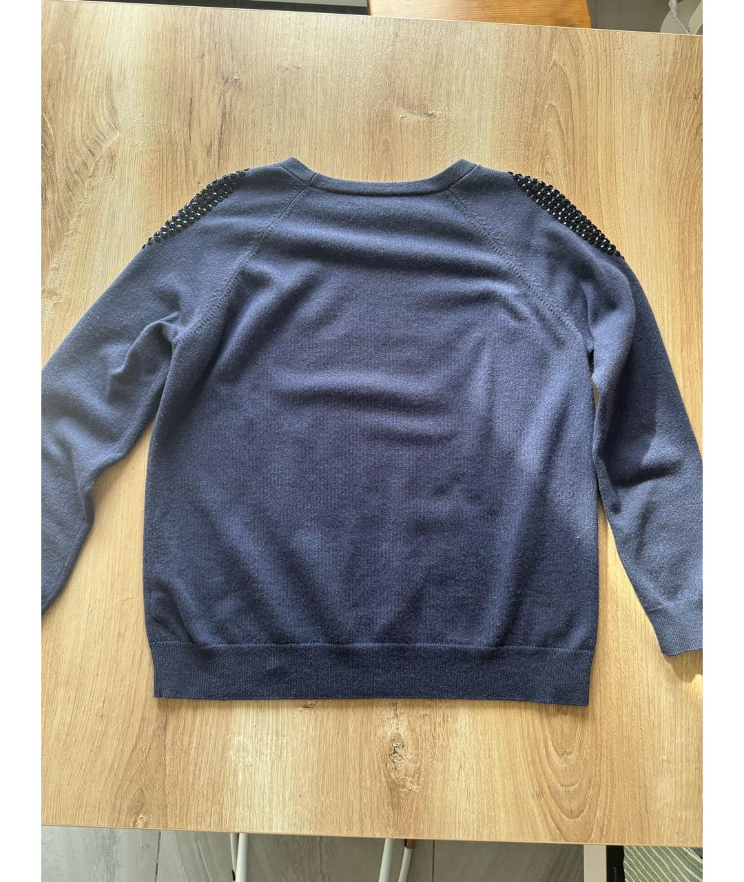 BRUNELLO CUCINELLI Темно-синий кашемировый джемпер / свитер, фото 2