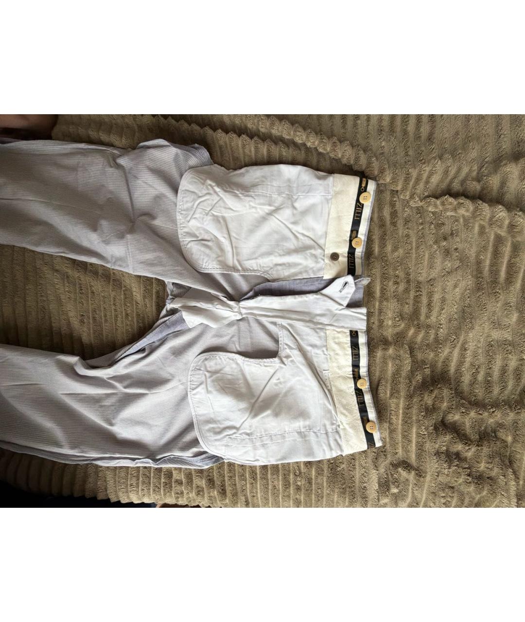 ZILLI Серые хлопковые повседневные брюки, фото 3