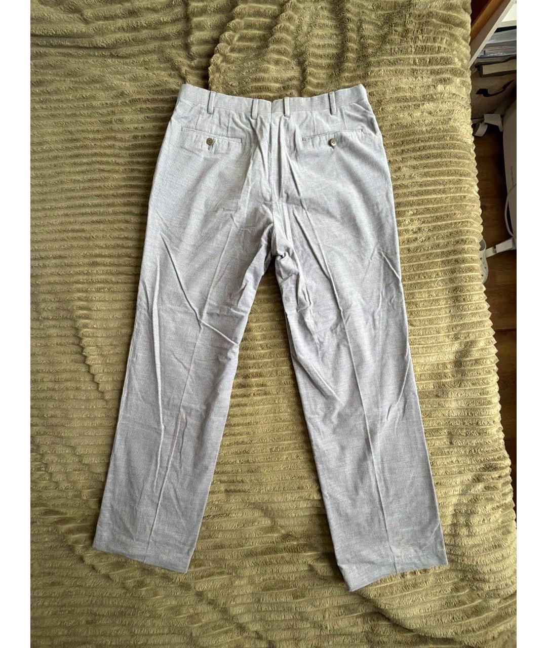 ZILLI Серые хлопковые повседневные брюки, фото 2