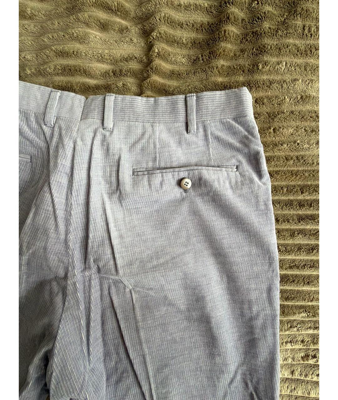 ZILLI Серые хлопковые повседневные брюки, фото 4