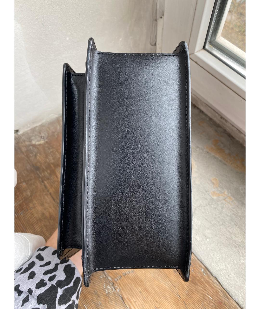 KARL LAGERFELD Черная кожаная сумка через плечо, фото 7