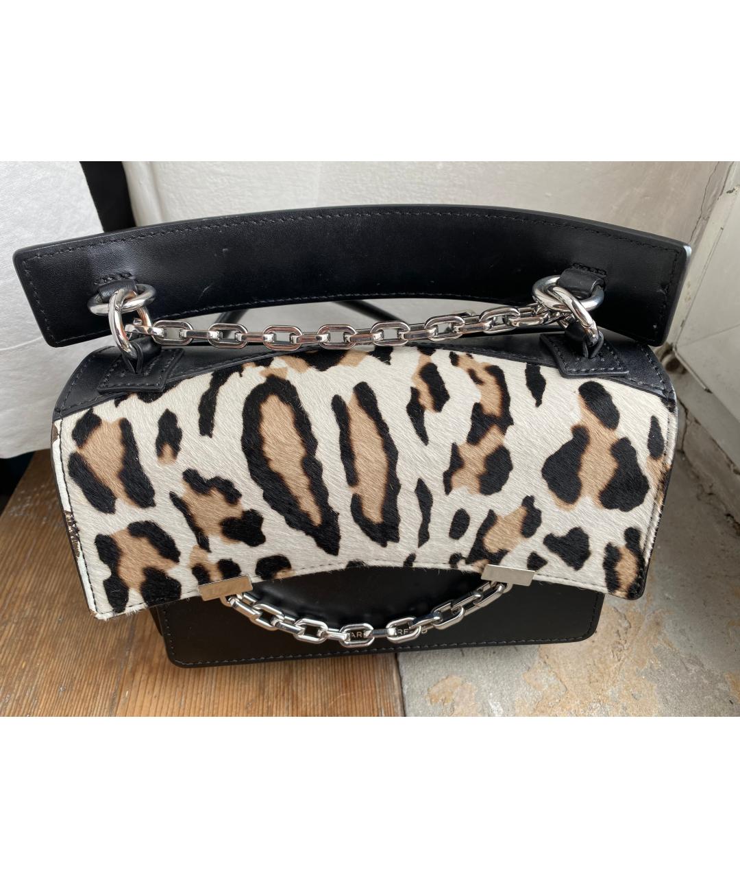 KARL LAGERFELD Черная кожаная сумка через плечо, фото 3