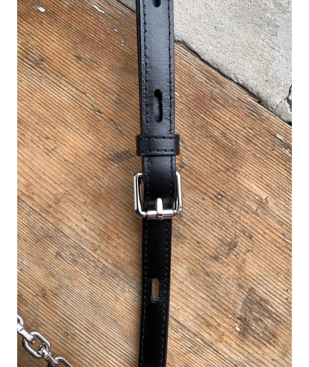 KARL LAGERFELD Черная кожаная сумка через плечо, фото 8