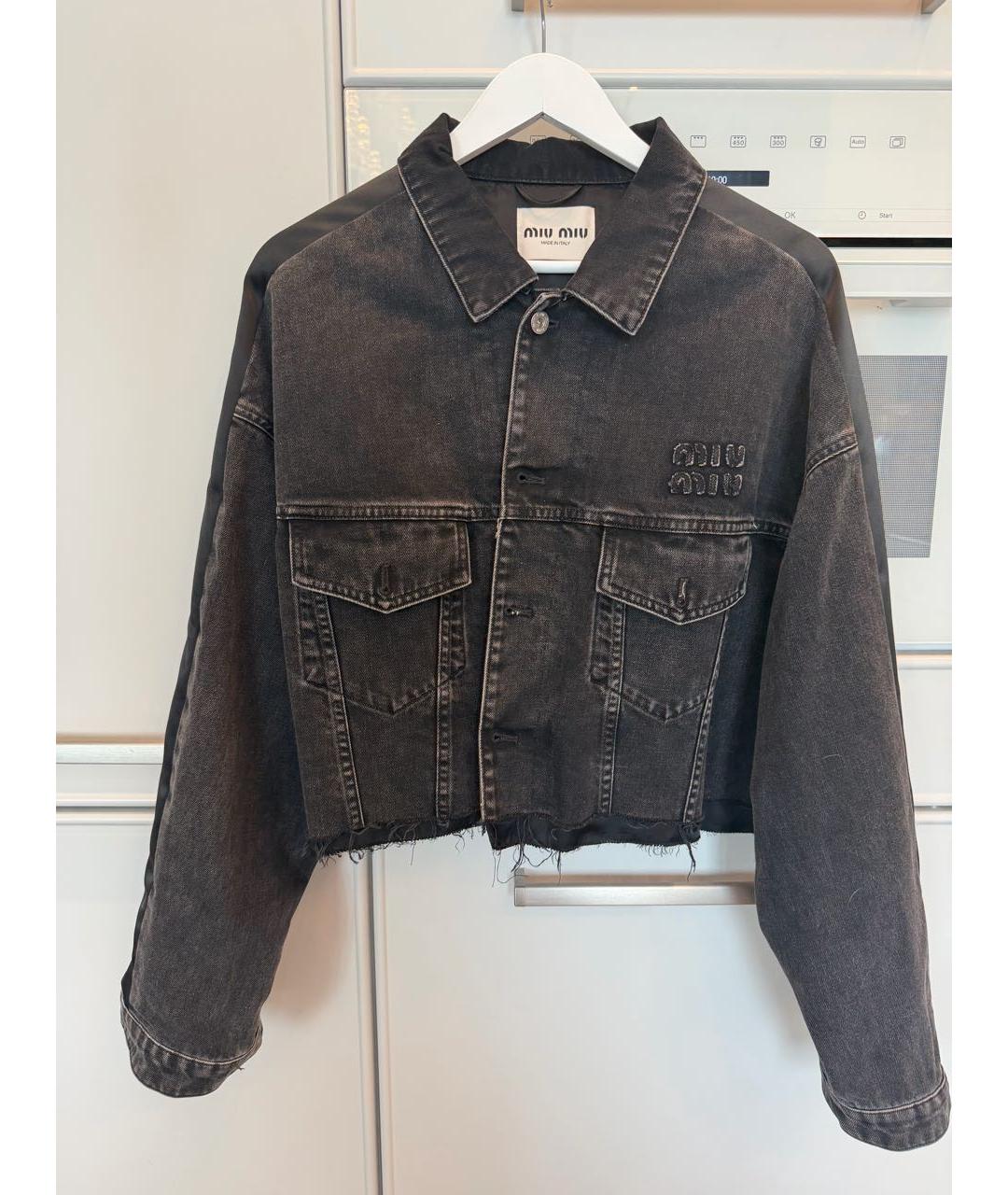 MIU MIU Антрацитовая куртка, фото 4