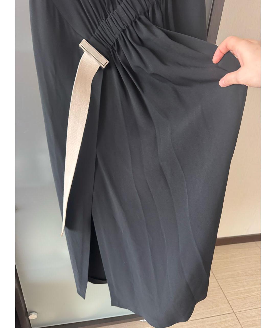 ACNE STUDIOS Черная вискозная юбка макси, фото 5