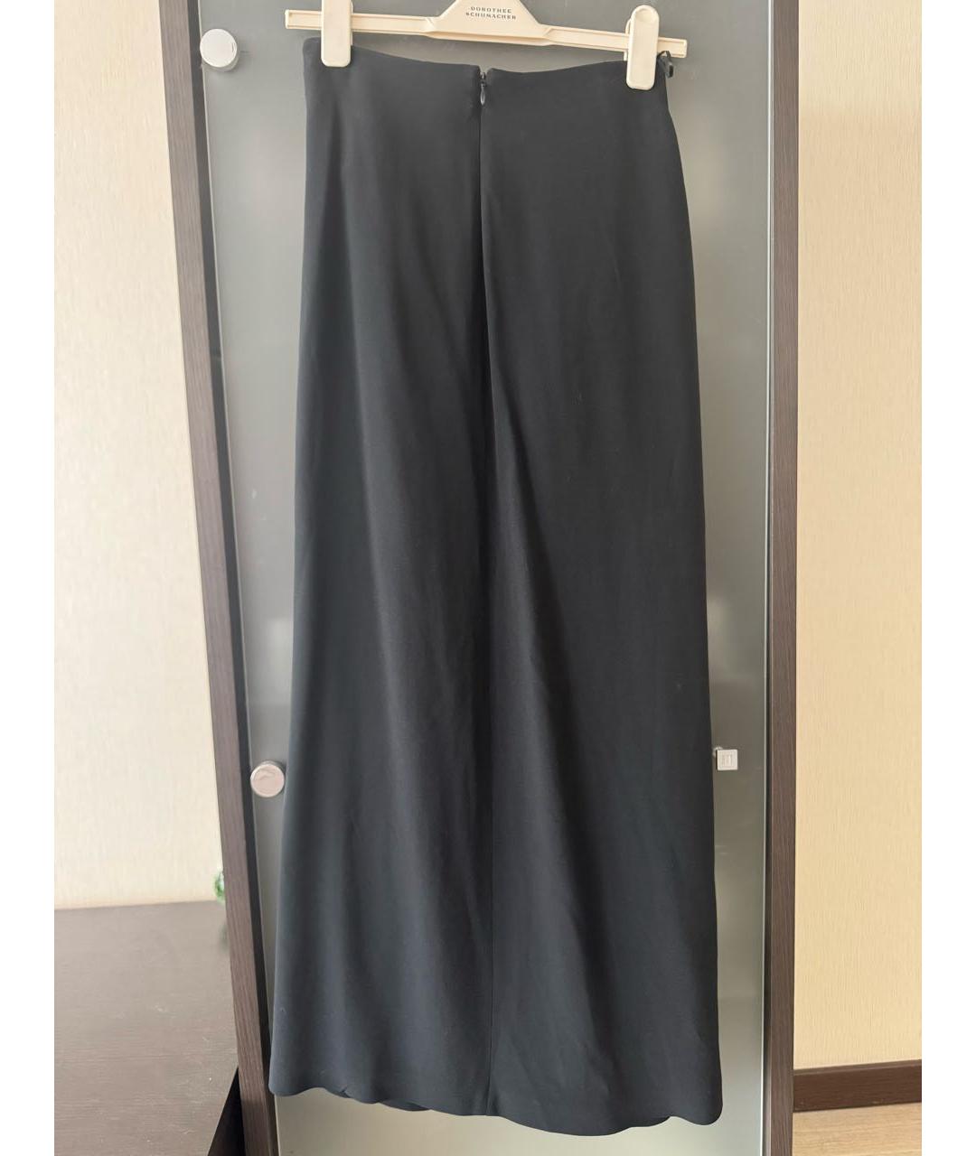 ACNE STUDIOS Черная вискозная юбка макси, фото 2