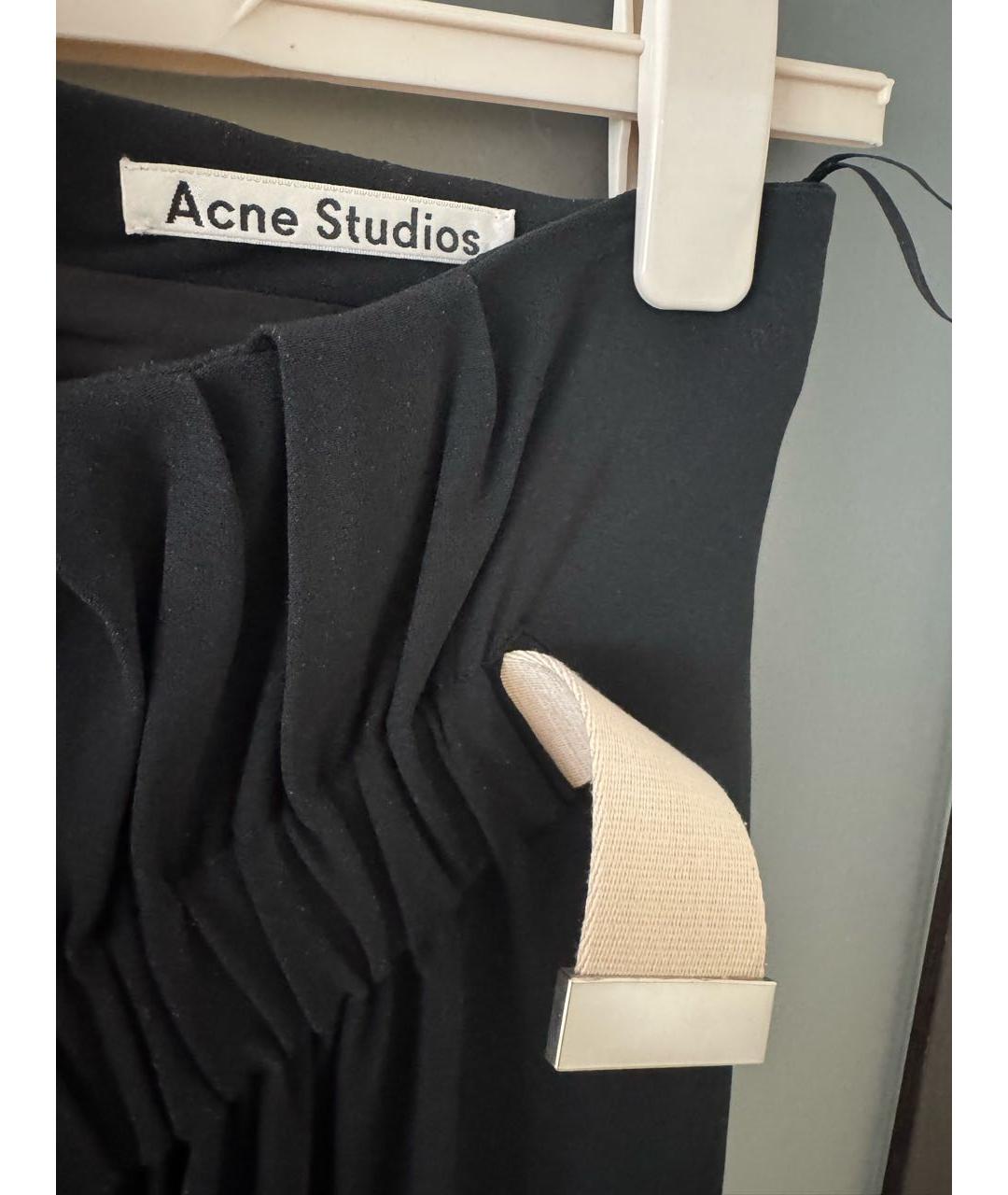 ACNE STUDIOS Черная вискозная юбка макси, фото 3