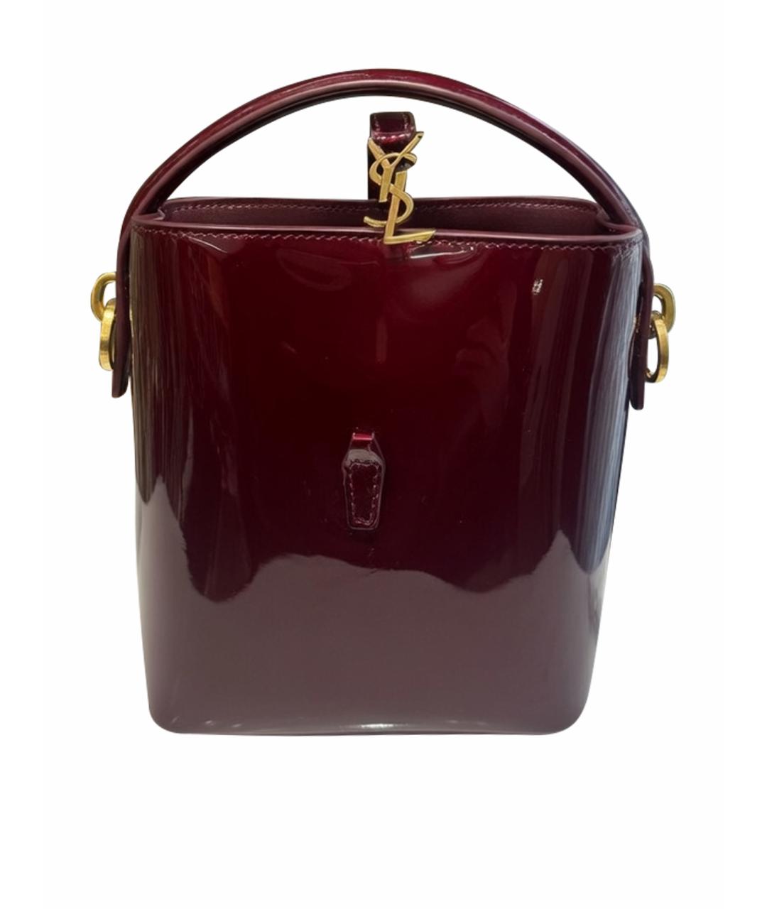 SAINT LAURENT Красная сумка тоут из лакированной кожи, фото 1