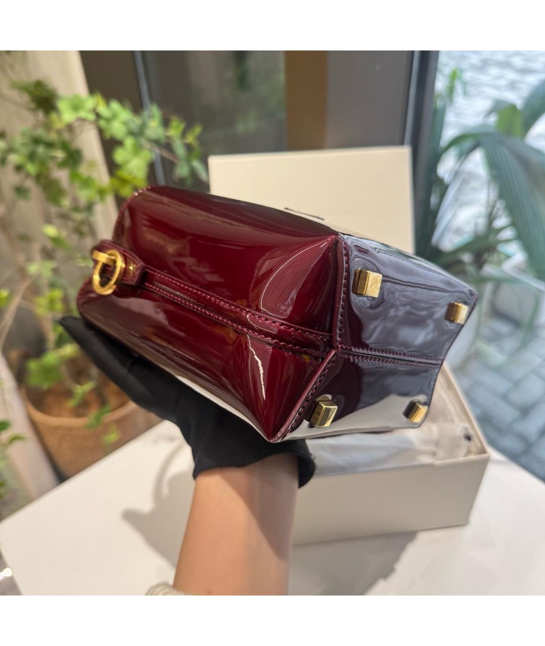 SAINT LAURENT Красная сумка тоут из лакированной кожи, фото 3