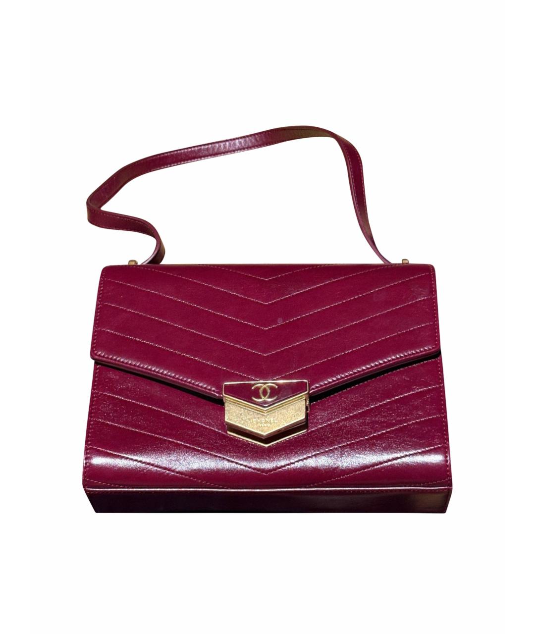 CHANEL Красная кожаная сумка через плечо, фото 1