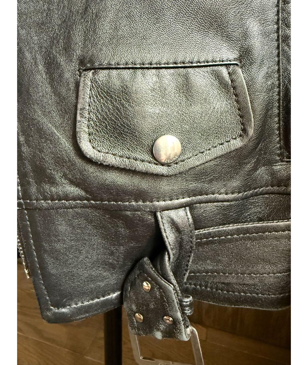 CELINE Черная кожаная куртка, фото 3