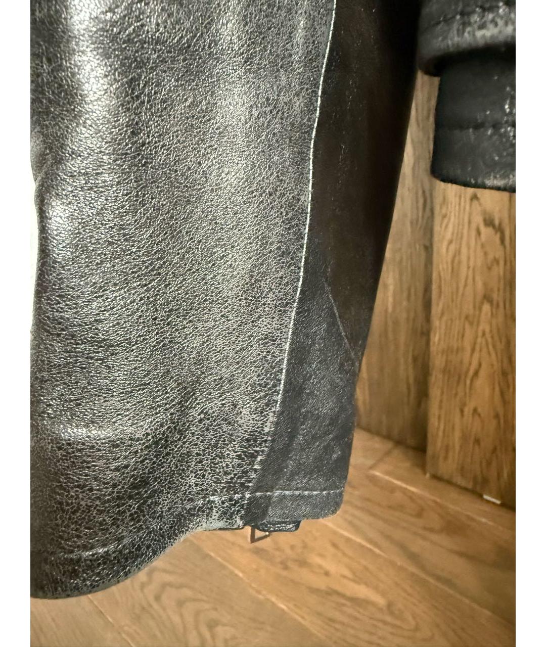 CELINE Черная кожаная куртка, фото 2