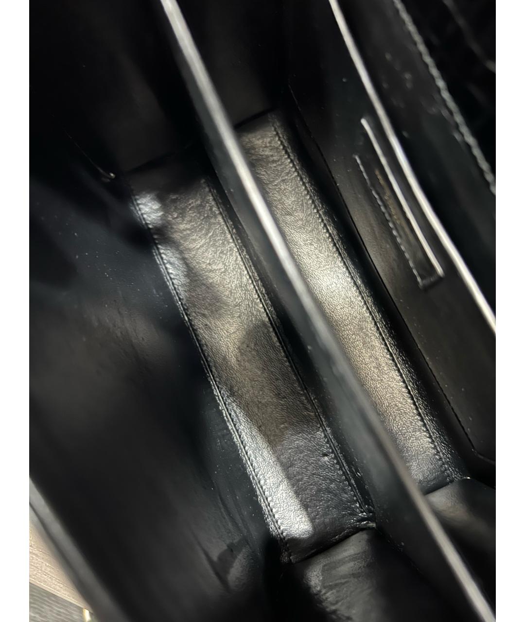 SAINT LAURENT Черная кожаная сумка через плечо, фото 7