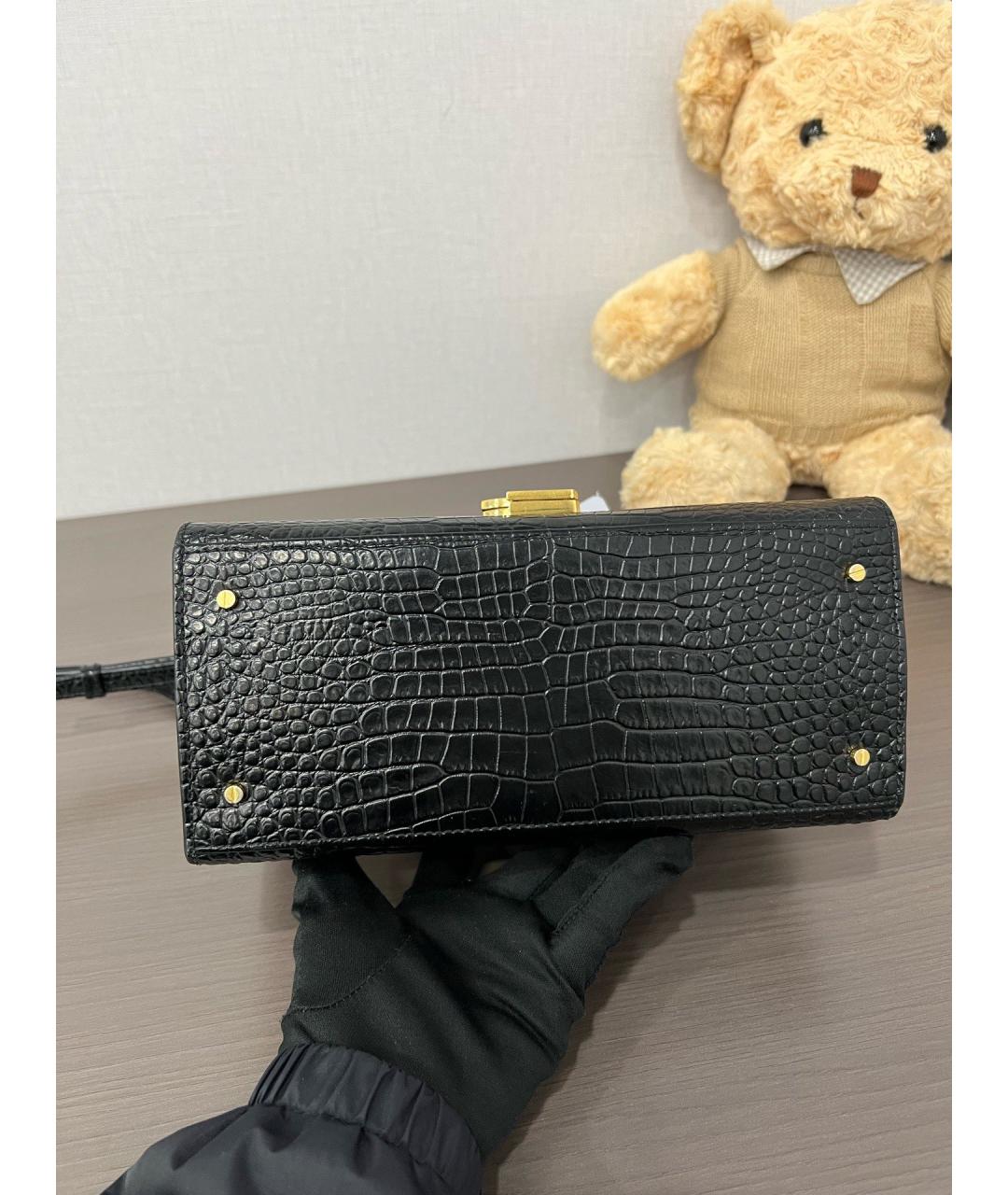 SAINT LAURENT Черная кожаная сумка через плечо, фото 5