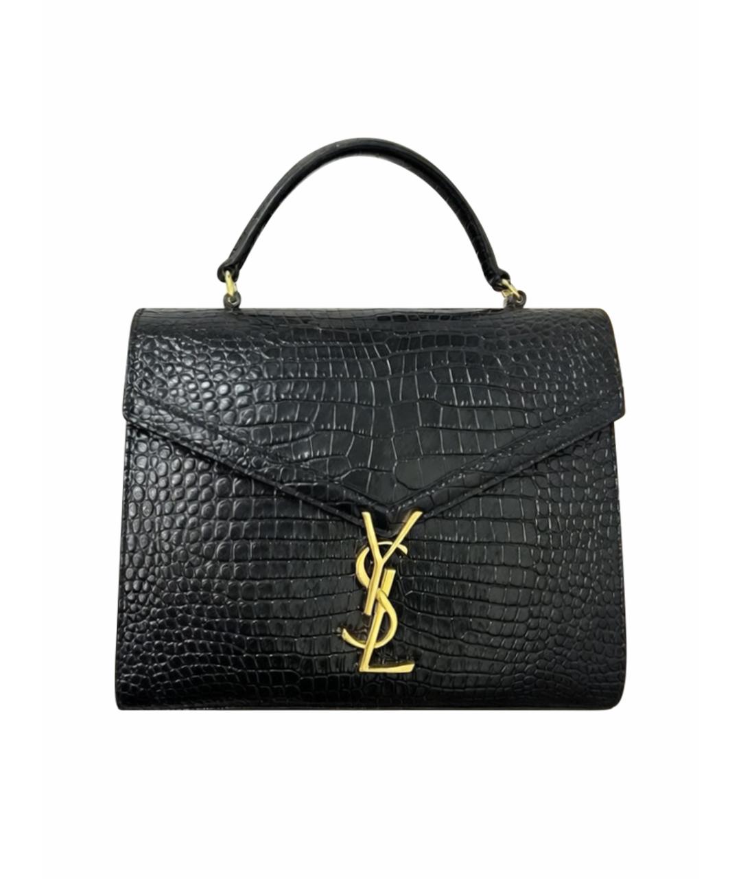 SAINT LAURENT Черная кожаная сумка через плечо, фото 1