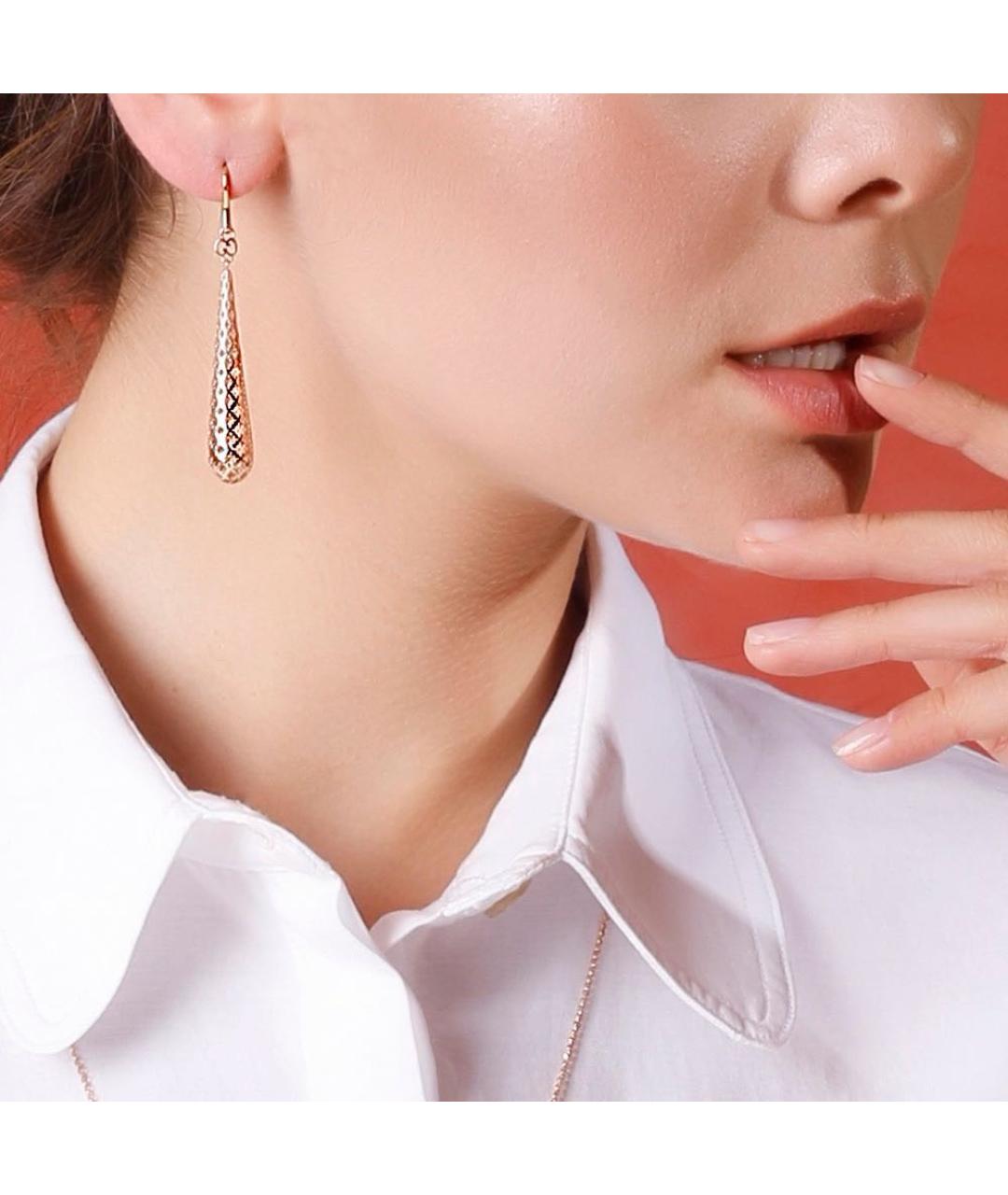 GUCCI Золотые серьги из розового золота, фото 7