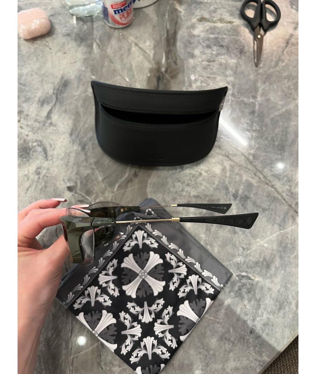 CHRISTIAN DIOR Хаки солнцезащитные очки, фото 3