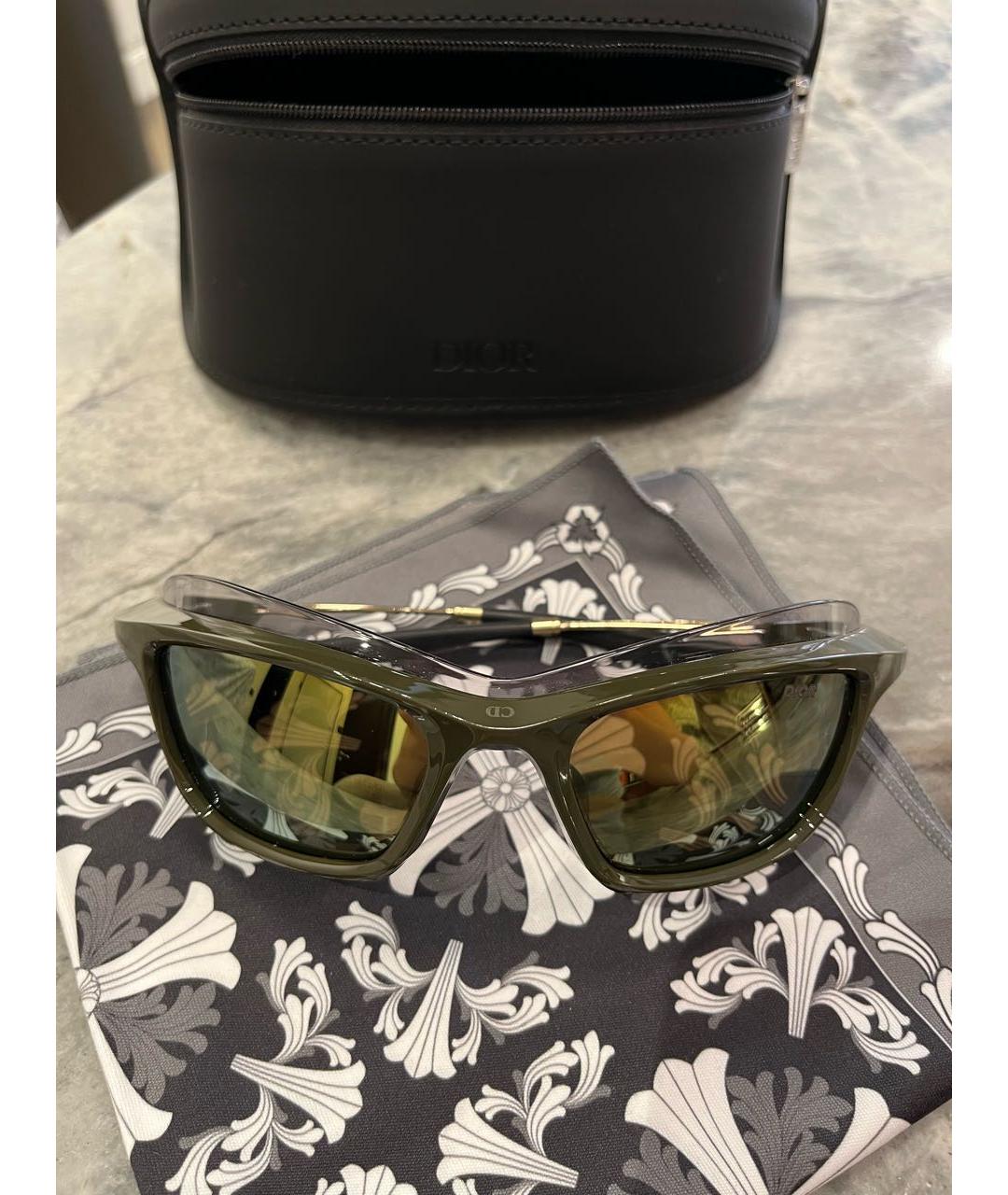 CHRISTIAN DIOR Хаки солнцезащитные очки, фото 9