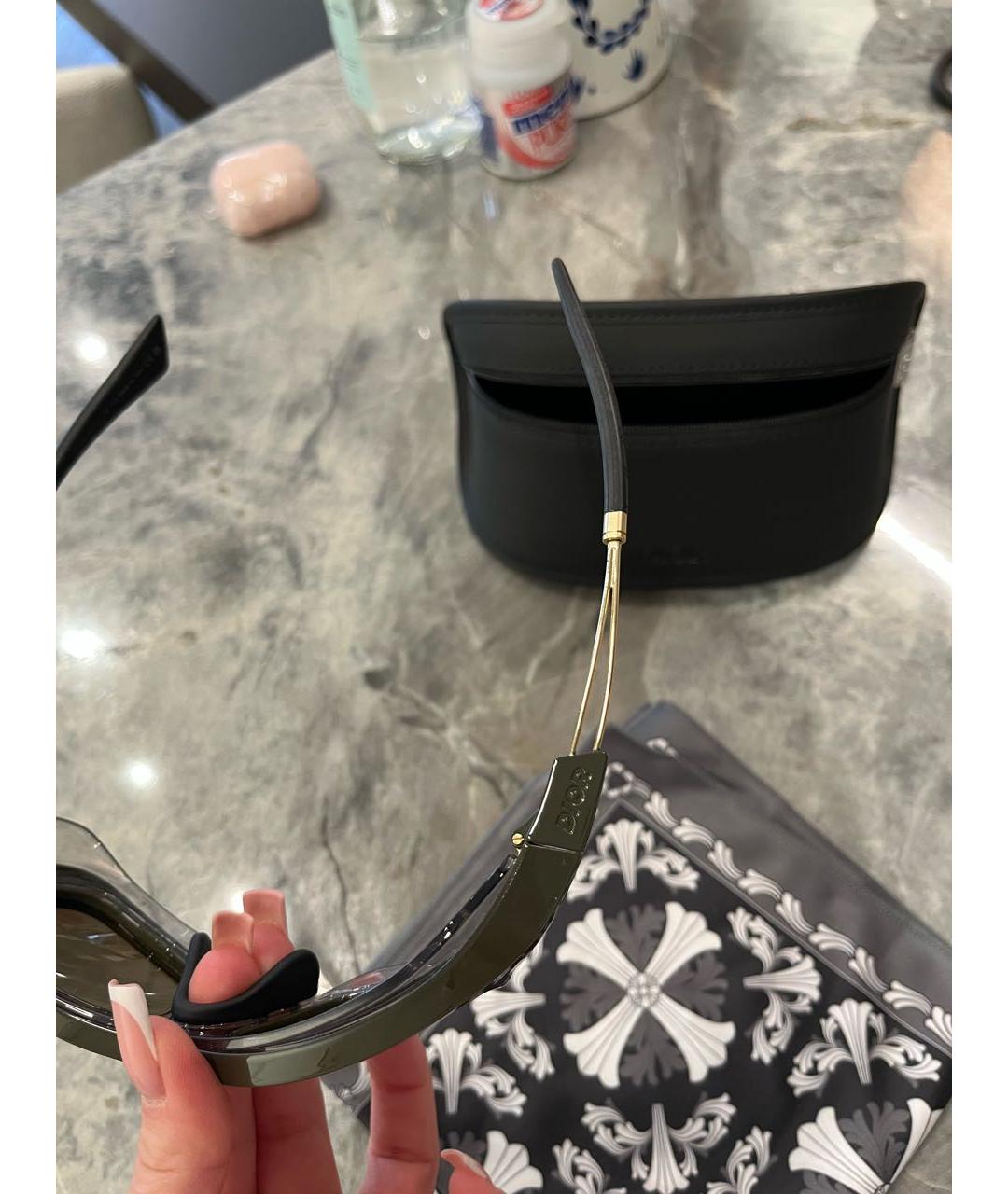 CHRISTIAN DIOR Хаки солнцезащитные очки, фото 8