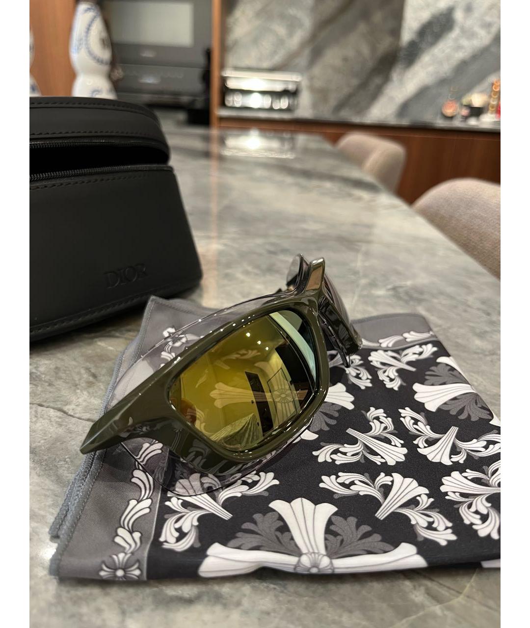 CHRISTIAN DIOR Хаки солнцезащитные очки, фото 2