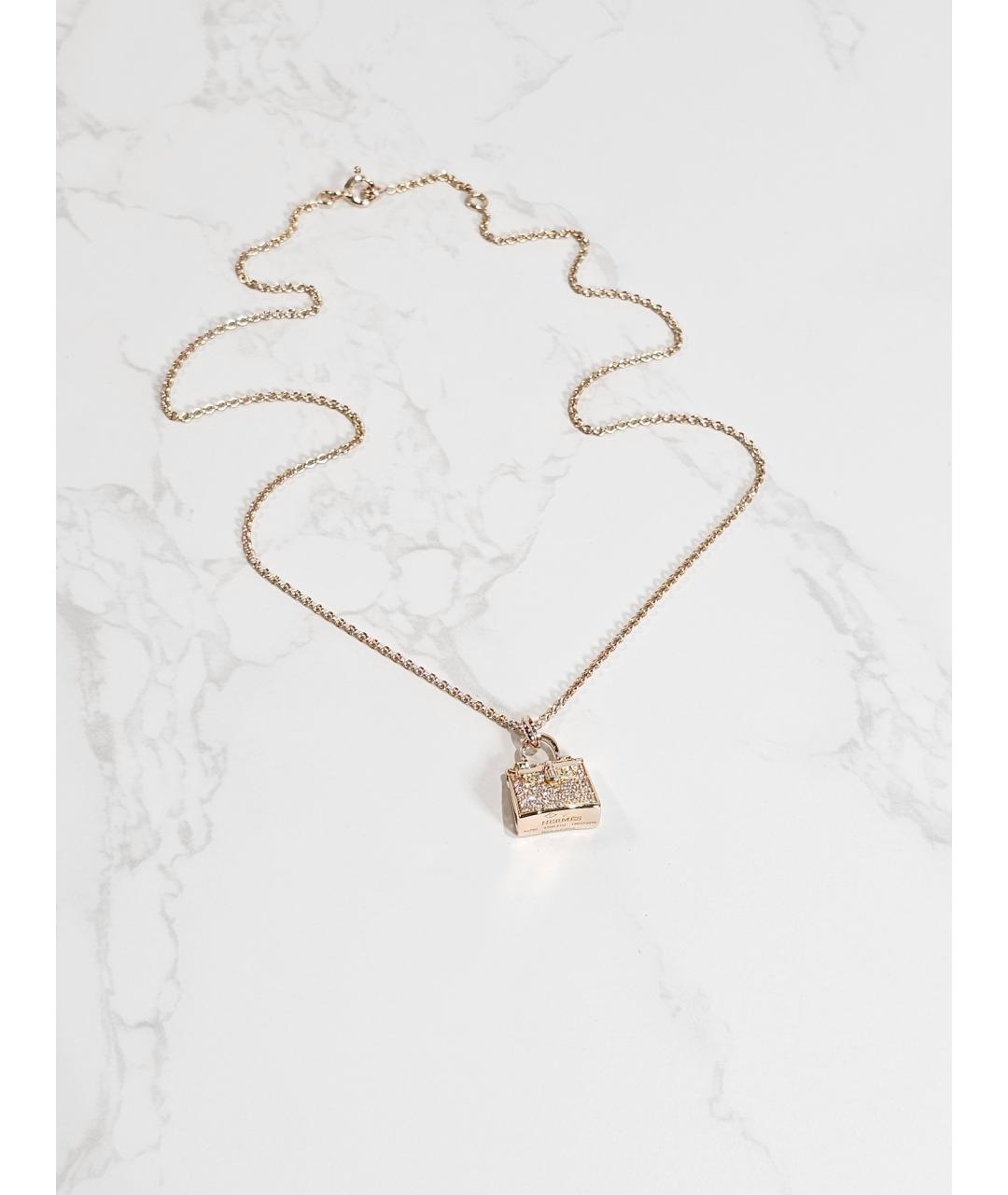 HERMES Золотая подвеска из розового золота, фото 4
