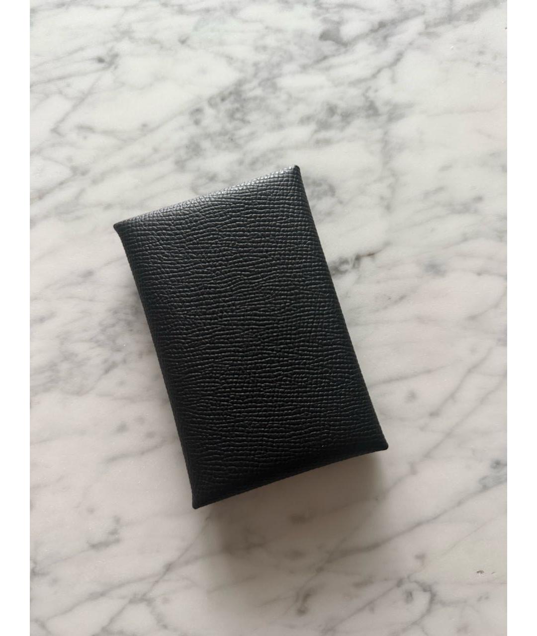HERMES Черный кожаный кардхолдер, фото 4